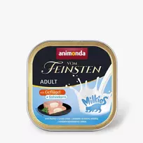 Šlapias kačių ėdalas animonda Vom Feinsten Adult Milkies Paukštiena su kreminiu įdaru 100 g