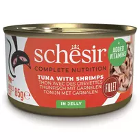 SCHESIR in jelly Tuna su krevetėmis - šlapias kačių ėdalas - 85 g