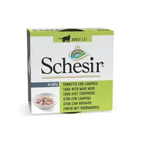 Šlapias kačių ėdalas Agras Pet Foods SCHESIR Tunas su mahi-mahi želėje, 85 g skardinė