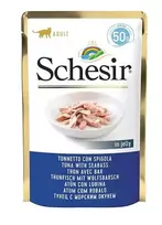 Šlapias kačių ėdalas Schesir Single Dish Tunas su Ešeriu 50 g pakelis