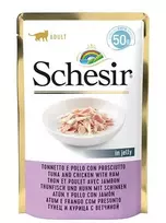 SCHESIR in jelly Tunec ir vištiena su kumpiu - šlapias kačių ėdalas - 50 g
