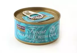 Šlapias kačių maistas FISH4DOGS Tunas filė su krabu 70 g skardinė