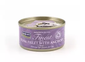 FISH4CATS Tuninis filė su ančiuviu – šlapias kačių ėdalas 70g