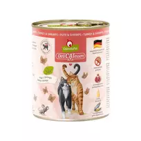 Šlapias kačių ėdalas Fox4Pets GRANATAPET DeliCATessen Turkija ir krevetės, be grūdų, 800 g, pilnavertis suaugusioms katėms