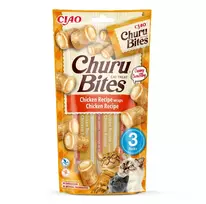 INABA Churu Bites Vištienos receptūros skanėstai katėms - 3x10 g