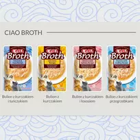 INABA Ciao Broth Vištiena ir Lašiša – skanėstai katėms – 40g