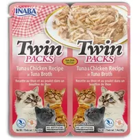 INABA CAT Twin Tuna su Vištiena sultinyje – skanėstas katėms – 2x40g