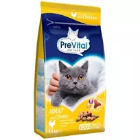 Sausas kačių ėdalas PREVITAL Adult su vištiena 1,4 kg