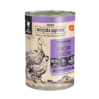 Šlapias kačių maistas Wiejskazagroda Vištiena su Antimi 400 g – suaugusioms katėms, be glitimo, 78,7% drėgmės