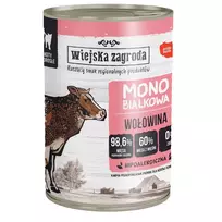 Šlapias ėdalas katėms wiejskazagroda Monoprotein Beef 400 g – pilnavertis konservuotas ėdalas suaugusioms katėms