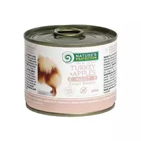 Šlapias šunų ėdalas nature’s protection Adult Small — Turkija ir obuoliai, 200 g, be glitimo, be cukraus, mažoms veislėms