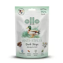 OLLO Air-Dried Anti-Stress šunų skanėstai iš džiovintos antienos juostelėmis 80 g