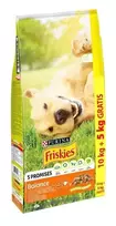PURINA Friskies Balance Vištiena su daržovėmis – sausas šunų ėdalas 10 + 5kg