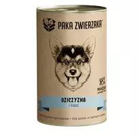 Šlapias šunų ėdalas PAKA ZWIERZAKA Žvėriena ir Lašiša 400 g