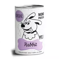 Šlapias šunų ėdalas PAKA ZWIERZAKA Pepe Rabbit 400 g – triušienos paštetas suaugusiems šunims, be glitimo ir sojos