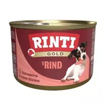 Šlapias šunų ėdalas RINTI Gold Beef Adult 185 g – be grūdų, be glitimo, pilnavertis pašaras