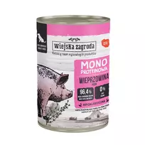 WIEJSKA ZAGRODA Mono-protein Pork - šlapias šunų maistas - 400 g