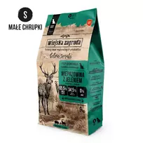Sausas šunų ėdalas wiejskazagroda Forest Flavors Kiauliena su Elniena Crunchy S – Mažoms veislėms, 9 kg, 31% baltymų, 20% riebalų, be grūdų