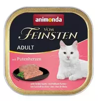 ANIMONDA Vom Feinsten Suaugusiems kalakutų širdelės - šlapias kačių ėdalas - 100g