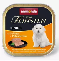 ANIMONDA Vom Feinsten Junior Paukštiena ir kalakutienos širdelės - šlapi šunų ėdalas - 150g
