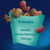 Felix Party Mix Ocean Mix skanėstai katėms 60 g – jūros gėrybių skonio traškūs kąsneliai suaugusioms katėms