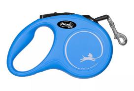 Ištraukiamas šuns pavadėlis Flexi New Classic S, virvutinis, 5 m, mažiems šunims 5–10 kg, mėlynas