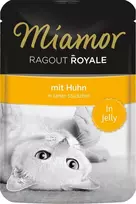 Šlapias kačių ėdalas Miamor Ragout Royale želėje 100 g – vištiena, suaugusioms katėms, pakelis