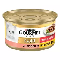 Šlapias kačių ėdalas Purina GOURMET Gold suaugusioms katėms 85 g – vištiena ir lašiša