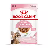 Šlapias kačių ėdalas Royal Canin Sterilised Gravy, 12 x 85 g pakeliai – vištiena, sterilizuotiems kačiukams