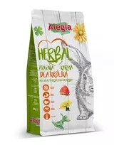 Sausas triušio ėdalas Alegia ALEGIA 600 g – pilnavertis suaugusių triušių ėdalas, vaisių skonio, be grūdų, be glitimo ir be sojos