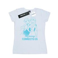 Disney Womens/Ladies Frozen 2 Elsa and Anna The Journey Connects Us Cotton T-Shirt XXL balta