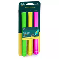 3Doodler kompostuojami 3D spausdinimo siūlai mišinys 75 vnt. — žalia, rožinė, geltona, neoninė švytinti, 65°C lydymosi temperatūra