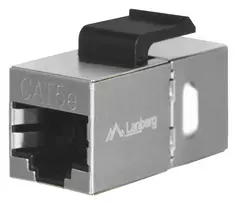 Keystone modulis LANBERG KSF5-3000 – Cat5e F/UTP plokščias kabelis, RJ-45 moteriška, juoda