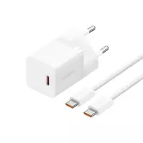 Baseus P10110902213-01 USB-C GaN5 mini 30W tinklo įkroviklis baltas