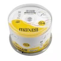 CD-R diskai MAXELL 700MB 52x 80 min 120 mm – pakuotė po 50 vnt.
