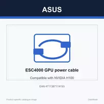 Maitinimo laidas ASUS ESC4000 serijai, suderinamas su NVIDIA H100, ASUS firminis