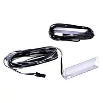 LED šviestuvas lentynai cama meble 4LED BI — stačiakampis, paviršinis, šalta balta, juodas