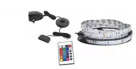 2 vnt. RGB šviestuvai po spintele cama meble QIU, montuojami ant paviršiaus, maitinami iš tinklo
