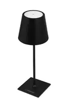 LED stalinė lempa ESPERANZA ELD119K Juoda — 3W, 4000K, 200 lm, USB-C, 2400 mAh baterija, 400 mm aukštis