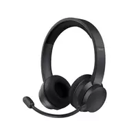 Trust Ayda ausinės – laidinės ir belaidės, ant ausų, USB-C / Bluetooth, juodos