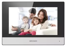 Hikvision DS-KH6320-WTE2 vaizdo domofono sistema 17,8 cm (7 inch) juoda, pilka