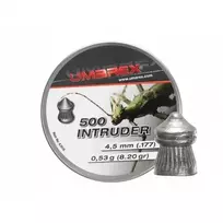 Šratiniai šaudmenys Umarex Intruder Pointed Ribbed 4,5 mm, švininiai diabolo, 0,52 g, 500 vnt., srieginis vamzdis