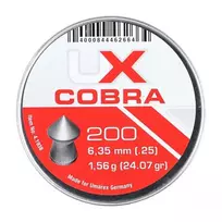 Šratai UMAREX Pointed Ribbed Shot Cobra 6.35 mm, 1.56 g, sidabriniai, 200 vnt.