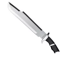Išgyvenimo peilis Cinema Classic CC-PDT – nerūdijančio plieno ašmenys 375 mm, bendras ilgis 525 mm, nerūdijančio plieno rankena, juodas plastikinis makštis, 1 kg