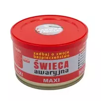 Išgyvenimo žvakė FULER HASKE Pro MAXI 410 g – natūralus sojų vaškas, 72 h degimo laikas, 99 mm × 65 mm, skardinėje