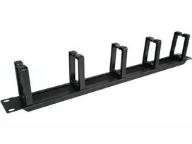 Alantec PK048 1U 19 inch kabelių tvarkytuvas su šepečiu ir 5 plastikiniais laikikliais