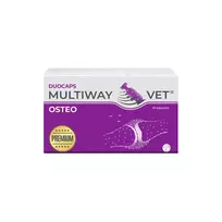 JM Sante Multiway Vet Duocaps Osteo minkštos kapsulės sąnariams suaugusiems šunims ir katėms, 150 g