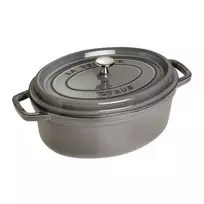 STAUB Ovalus ketaus puodas 3,2 l grafitas