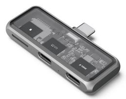 Satechi ST-HXRSDM USB-C dokas su 100 W PD ir MicroSD skaitytuvu, pilka