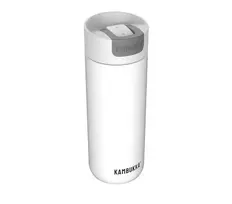 Termopuodis Kambukka Olympus 500 ml baltas – nerūdijantis plienas 18/10, vakuuminė izoliacija, apsauga nuo išsiliejimo, neslystantis dugnas